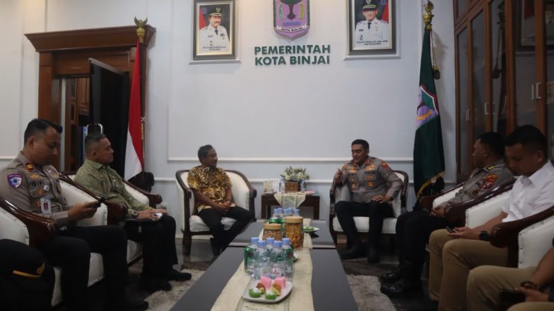 Kapolres Binjai Bersama PJU Gelar Kunjungan Silaturahmi ke Kantor Walikota