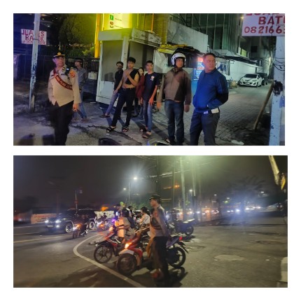 Patroli Dini Hari, Polsek Medan Baru Ciptakan Situasi Kamtibmas Aman Kondusif