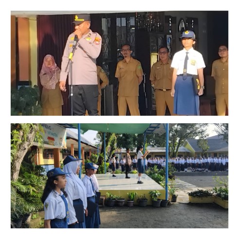 Polsek Medan Baru Gelar “Go To School” di SMPN 10 Medan, Imbau Siswa Jauhi Narkoba dan Geng Motor