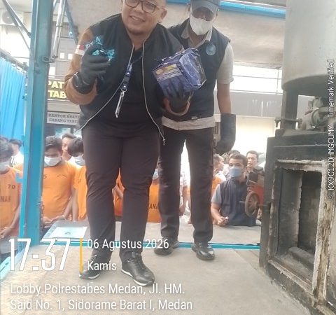 Polrestabes Medan Ungkap 1.187 Kasus Narkoba, Musnahkan 260 Kg Sabu dan Ribuan Butir Pil
