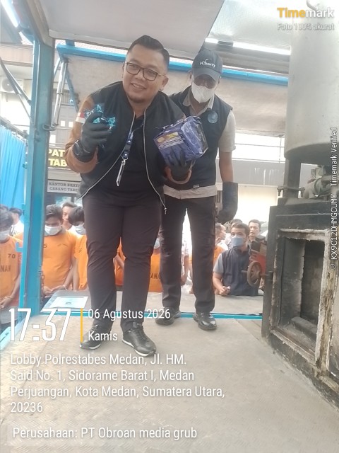 Polrestabes Medan Ungkap 1.187 Kasus Narkoba, Musnahkan 260 Kg Sabu dan Ribuan Butir Pil