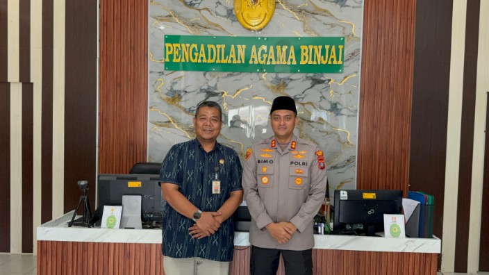 Kapolres Binjai Bersama PJU Jalin Sinergi dengan Ketua Pengadilan Agama Binjai