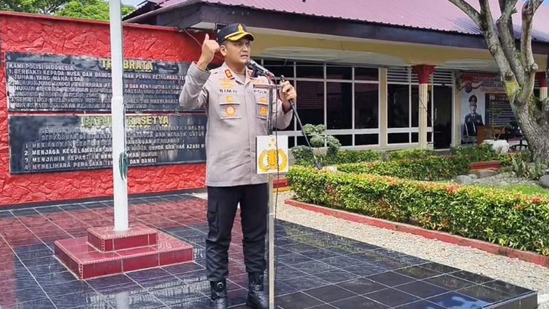 Kapolres Binjai Cek Langsung Kesiapsiagaan Pleton Dalmas