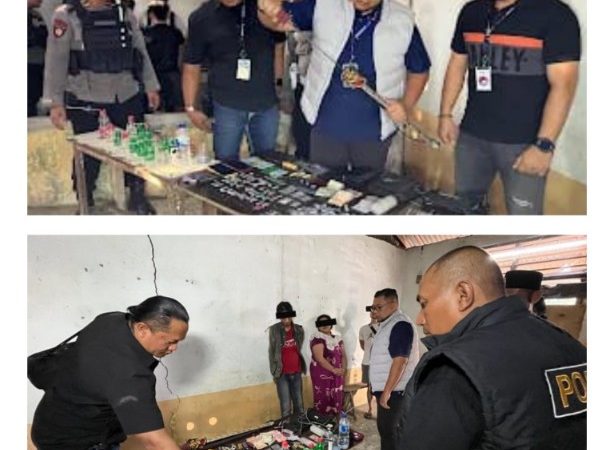Polrestabes Medan Gerebek Rumah Sarang Narkotika di Percut Sei Tuan, 6 Orang Diringkus