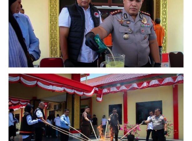 Polres Pelabuhan Belawan Musnahkan Barang Bukti Narkoba
