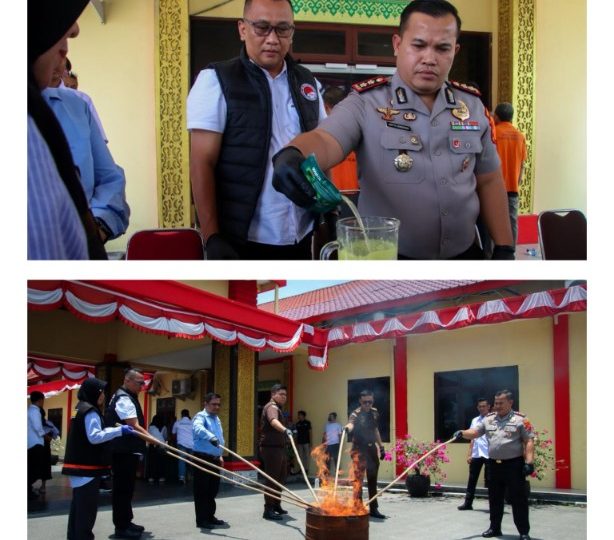 Polres Pelabuhan Belawan Musnahkan Barang Bukti Narkoba