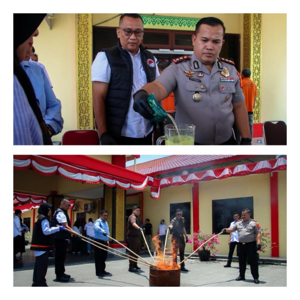Polres Pelabuhan Belawan Musnahkan Barang Bukti Narkoba