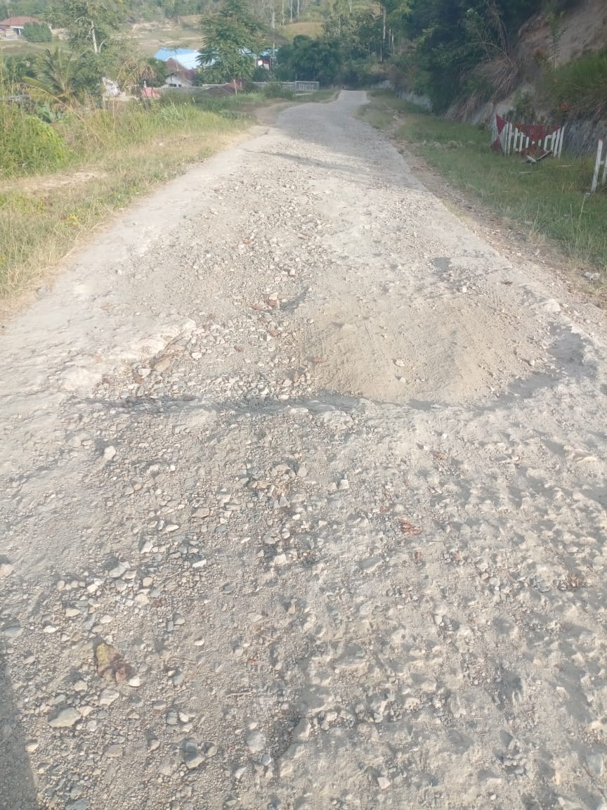Rabat Beton di Desa Paraduan Dini Rusak, Warga Khawatir Rawan Kecelakaan