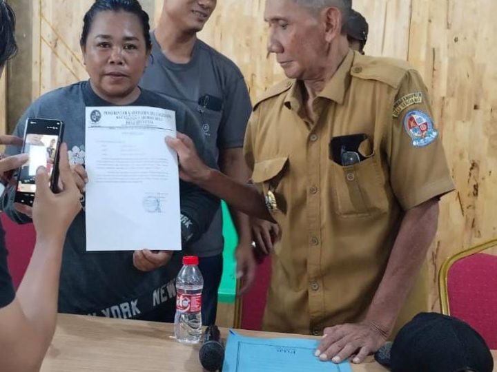 Kades Helvetia Terbitkan Surat Pernyataan Pemasangan Tanda Batas