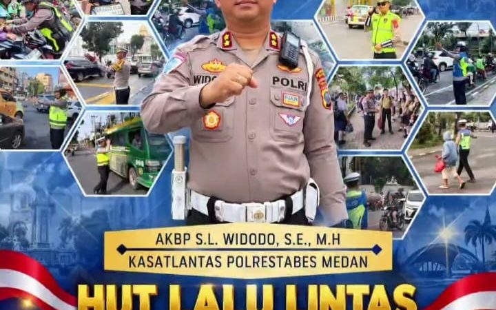 Kasat Lantas Polrestabes Medan AKBP S.L. Widodo, S.E., M.H Ucapkan HUT Lalu Lintas Bhayangkara ke-71