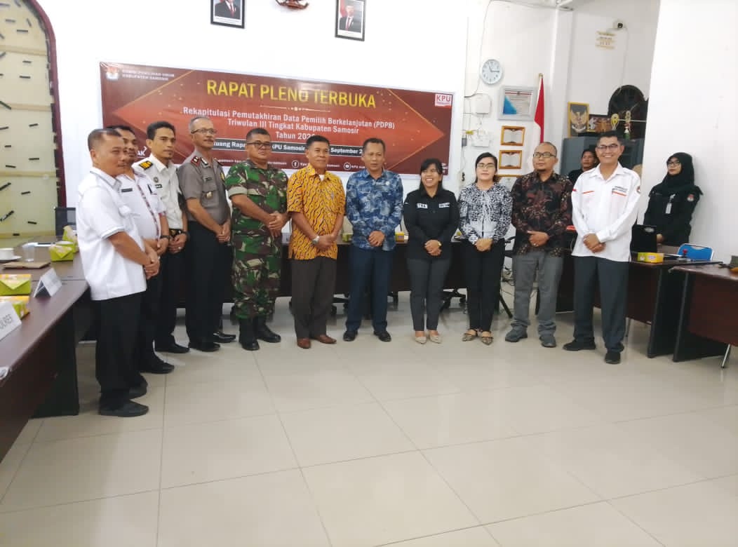 KPU Samosir Tetapkan DPB Triwulan III 2026 Sebanyak 105.922 Pemilih