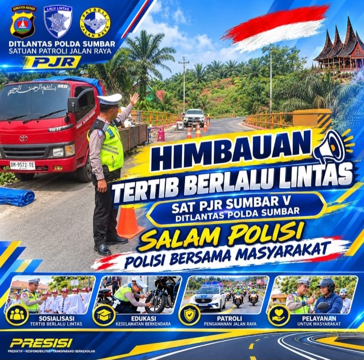 Sat PJR Polda Sumbar Rutin Sosialisasi, Edukasi, Patroli dan Pelayanan Humanis