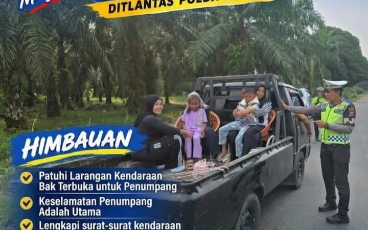 Ditlantas Polda Sumbar Ingatkan Bahaya Kendaraan Bak Terbuka Angkut Penumpang