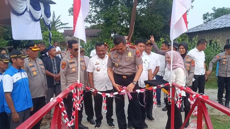 Kapolresta Deli Serdang Resmikan Jembatan Merah Putih, Perkuat Akses dan Mobilitas Warga Desa Pardamean dan Wonosari