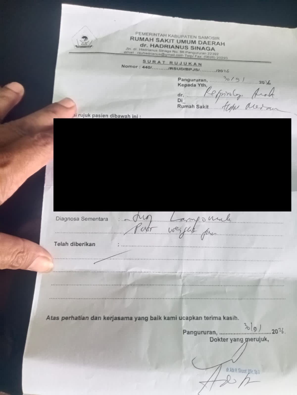 Kecewa Pelayanan di RSUP Adam Malik, Bayi 2 Bulan Rujukan dari Samosir Mengaku Belum Mendapat Tindakan