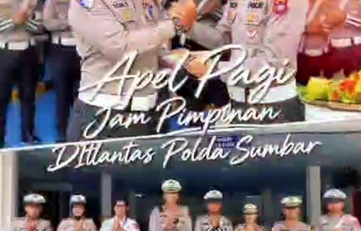 Pimpin Apel Pagi Jam Pimpinan, Dirlantas Polda Sumbar Tekankan Disiplin dan Pelayanan Presisi