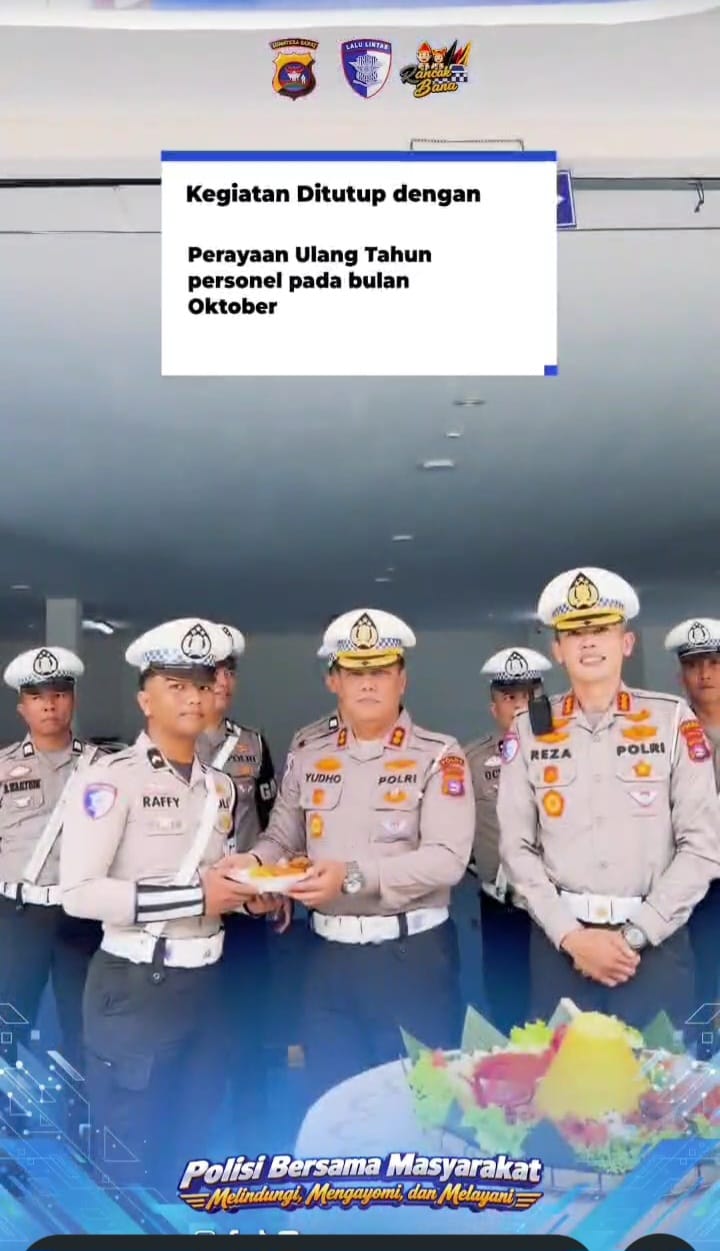 Humanis dan Penuh Kekeluargaan, Dirlantas Polda Sumbar Rayakan Ulang Tahun Personel di Bulan Oktober