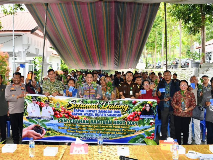 Pemkab Samosir Bagikan 1,25 Juta Bibit Kopi Arabika untuk 245 Kelompok Tani